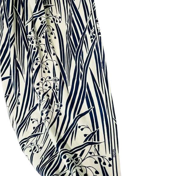 PRADA**Floral Print Scarf Neck Midi Dress***I 38; US 4***$3500 CURRENT!!!!!!!! - Picture 9 of 12